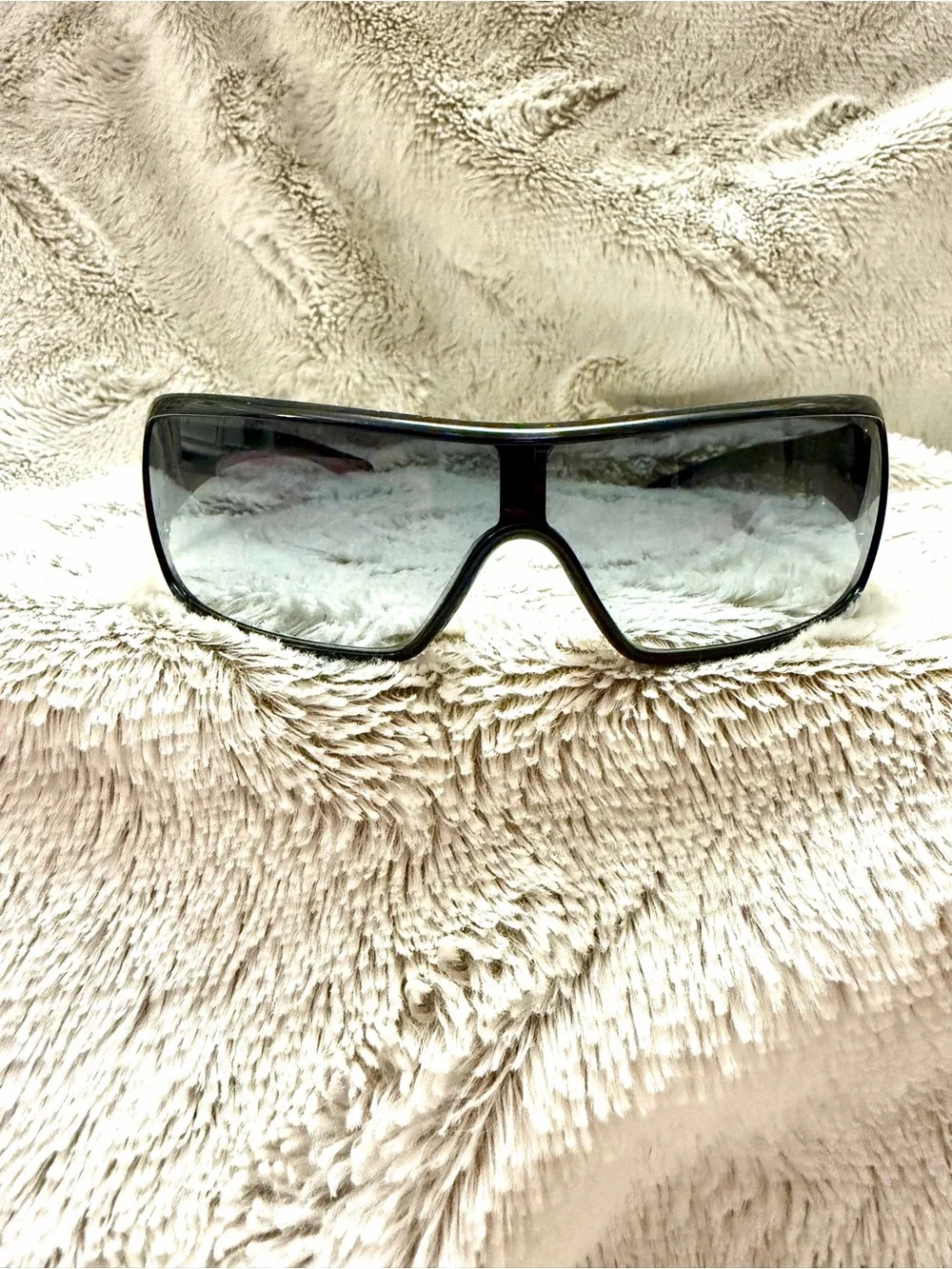 Prada SPR 03H Vintage Early 2000’s Shield Wrap Rectangle Sunglasses